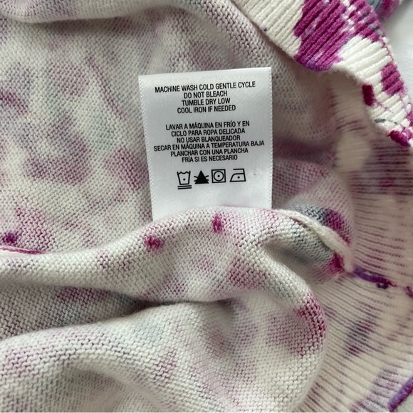 Basic Editions White Purple Long Sleeve Cardigan - Picture 7 of 9